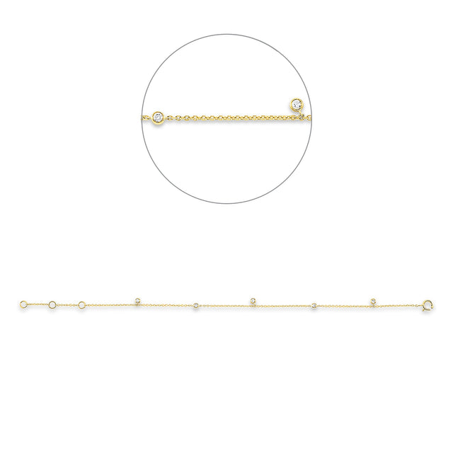 Cerchio – Diamantarmband aus Gelbgold