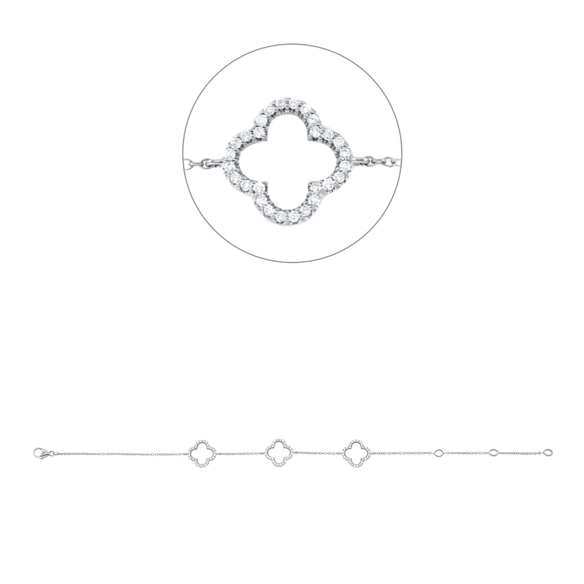 Diamantarmband – 750 Weißgold · 0,25 ct