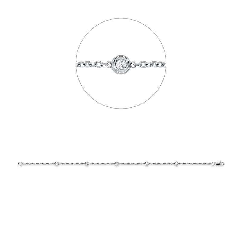 Diamantarmband – 750 Weißgold · 0,16 ct