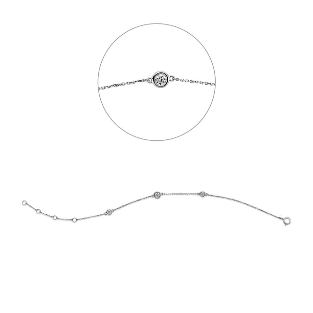 Solitaire – Diamantarmband aus Weißgold