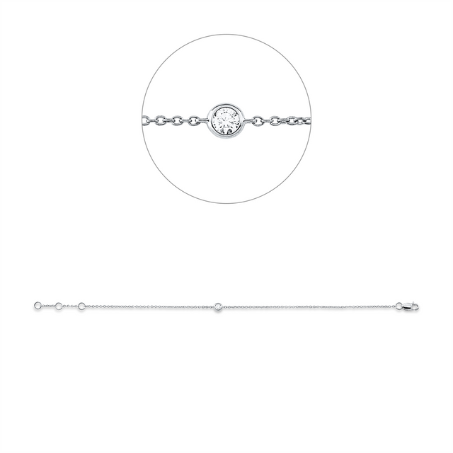 Punto – Diamantarmband aus Weißgold