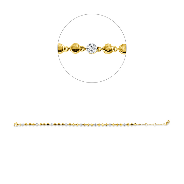 Trio – Diamantarmband aus Gelbgold