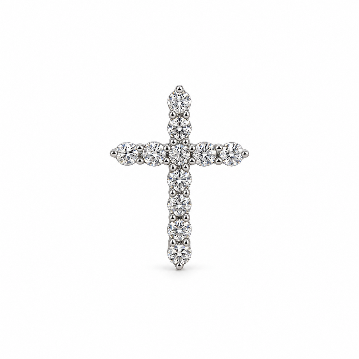 Croce Luce – Kreuzanhänger aus Weißgold 585 mit 0,45 ct Brillanten, ohne Kette