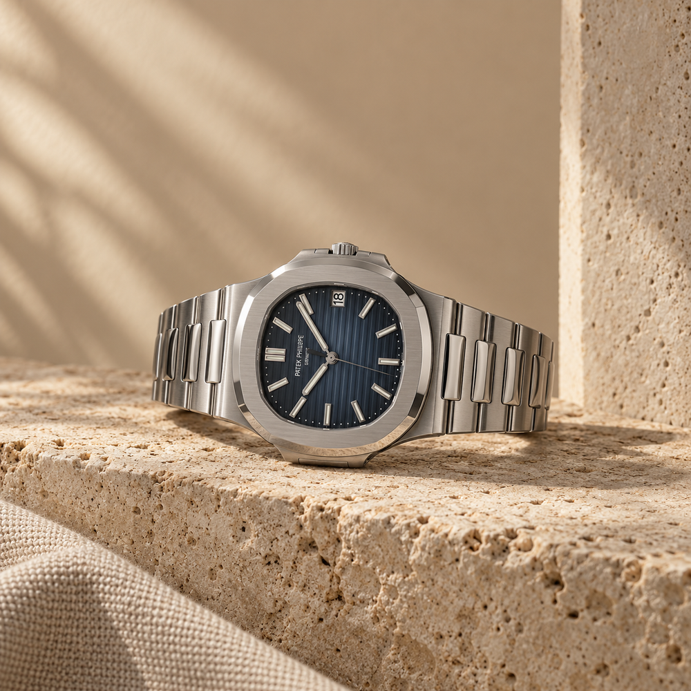 Elegante Armbanduhr mit Lederband