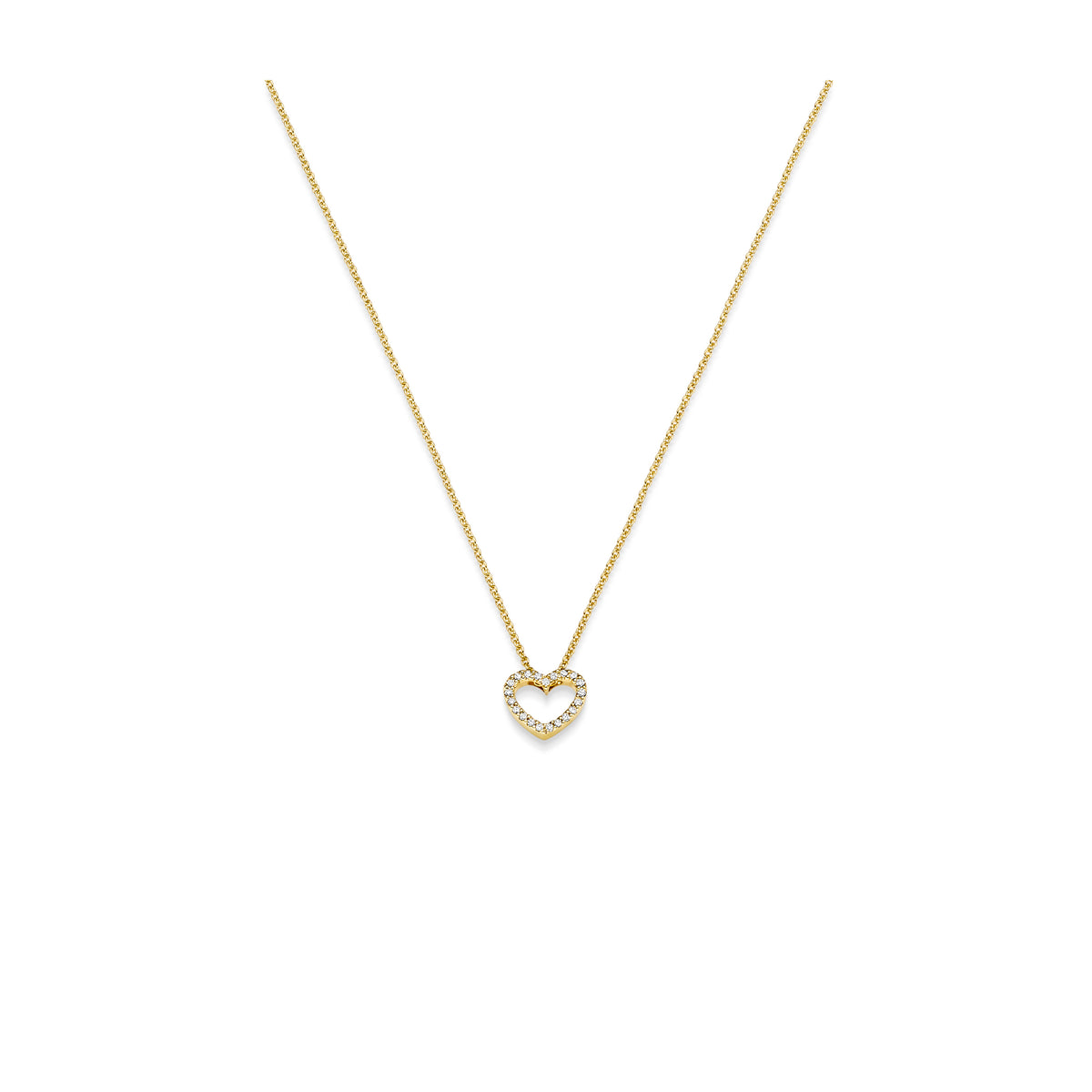 Cœur Lumière Doré – Diamant-Halskette aus Gelbgold