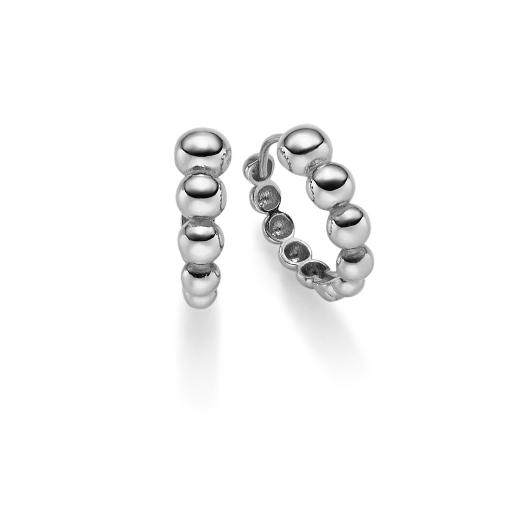 Creolen Kügelchen Verlauf 5,0 mm – 585 Weißgold