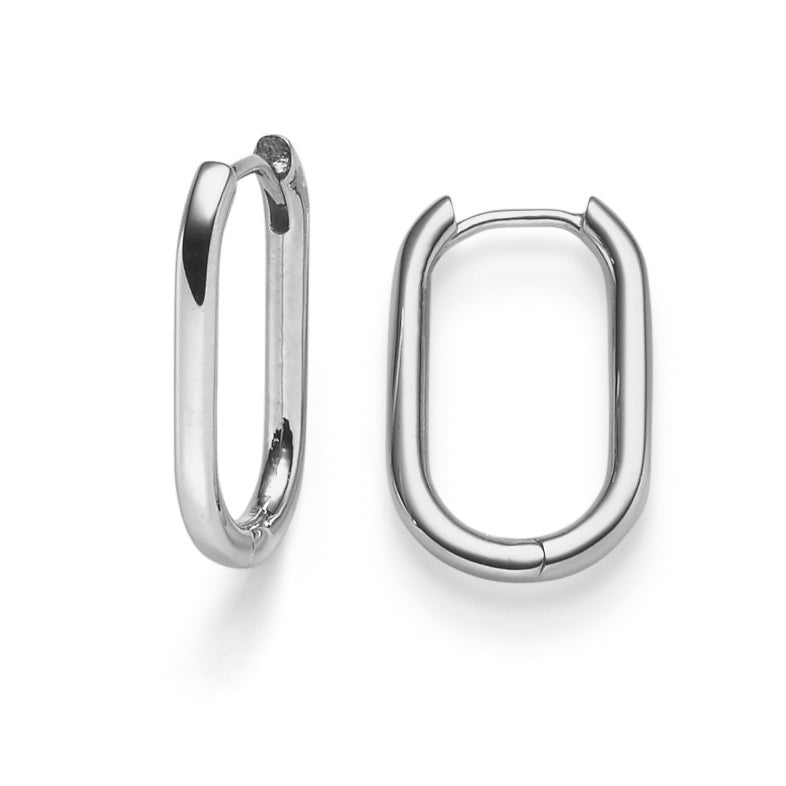 Creolen oval 2,0 mm – 585 Weißgold