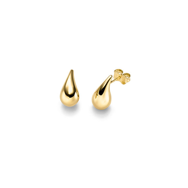 Ohrstecker Tropfen – 585 Gelbgold