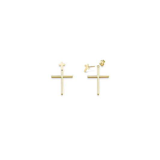 Ohrschmuck Kreuz Vario – 585 Gelbgold