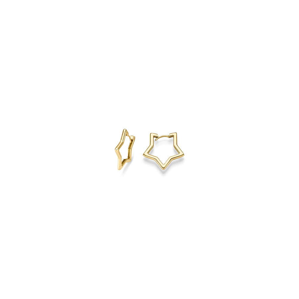 Creolen Stern 2,0 mm – 585 Gelbgold