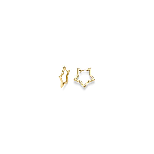 Creolen Stern 2,0 mm – 585 Gelbgold