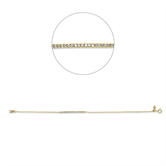 Diamantarmband – 750 Gelbgold · 0,17 ct