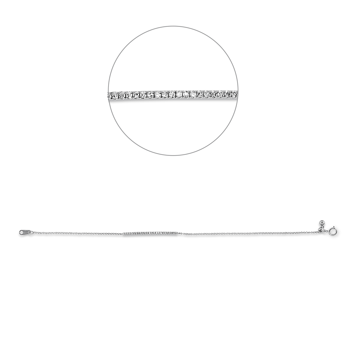 Diamantarmband – 750 Weißgold · 0,16 ct
