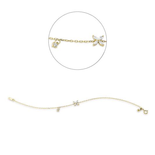 Diamantarmband – 750 Gelbgold · 0,23 ct