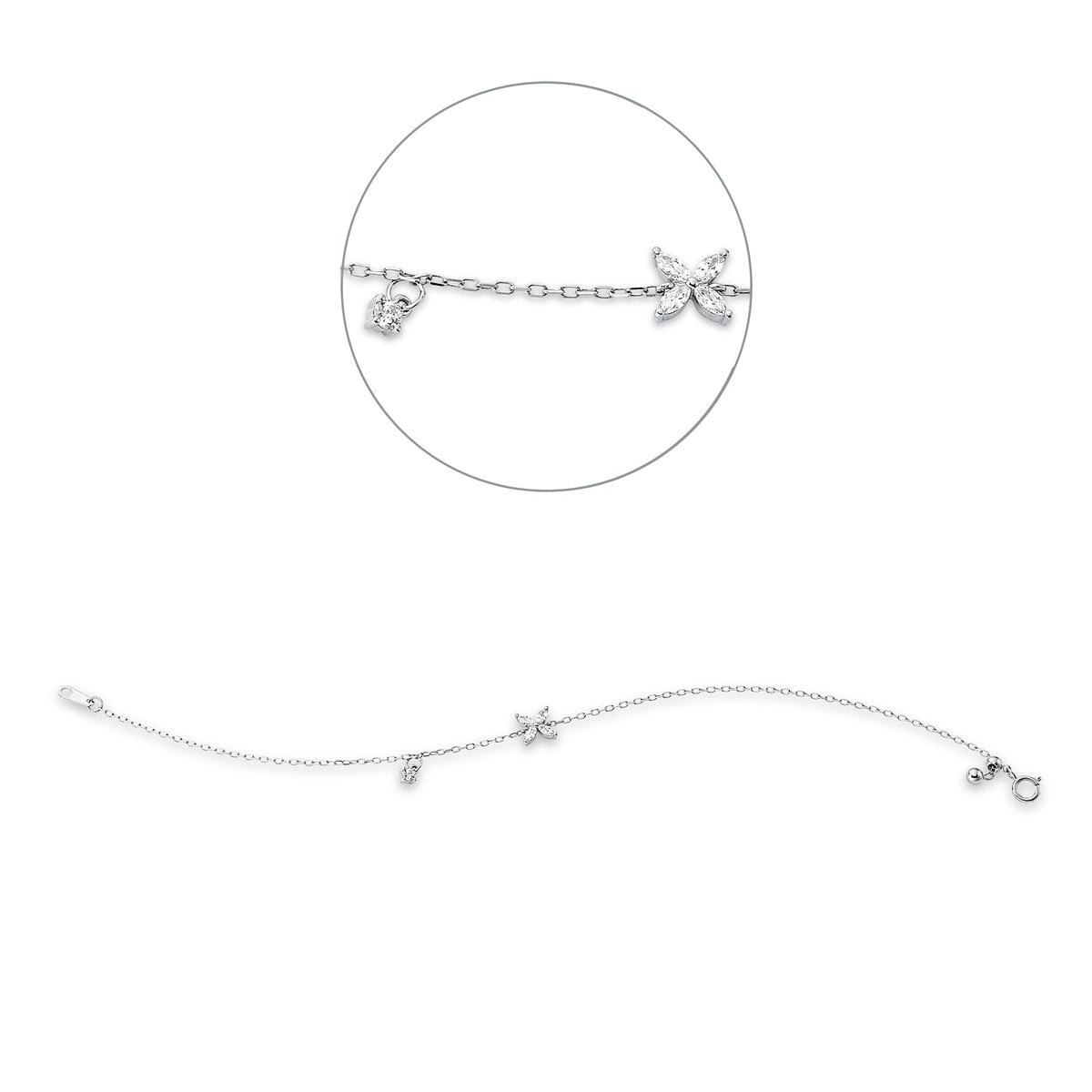 Diamantarmband – 750 Weißgold · 0,23 ct