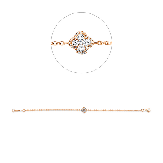 Diamantarmband – 750 Rotgold · 0,35 ct