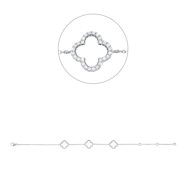 Fleur – Diamantarmband aus Weißgold