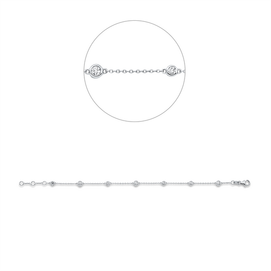 Diamantarmband – 750 Weißgold · 0,60 ct