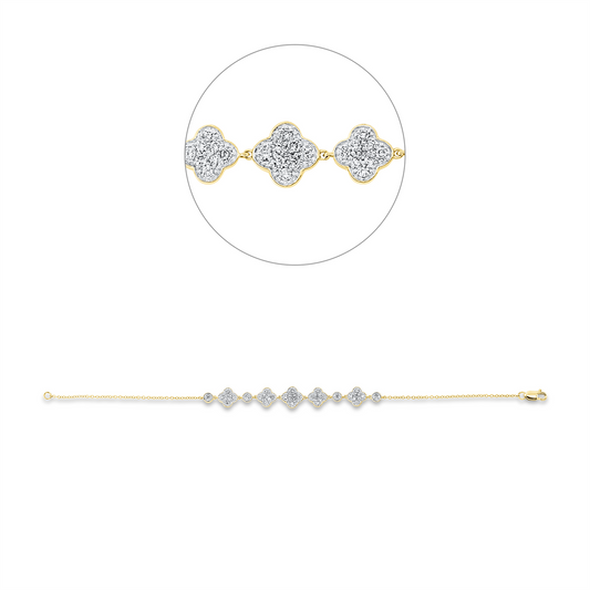 Diamantarmband – 585 Gelbgold · 0,66 ct