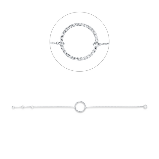 Diamantarmband – 750 Weißgold · 0,19 ct