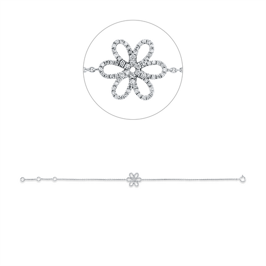 Diamantarmband – 750 Weißgold · 0,18 ct