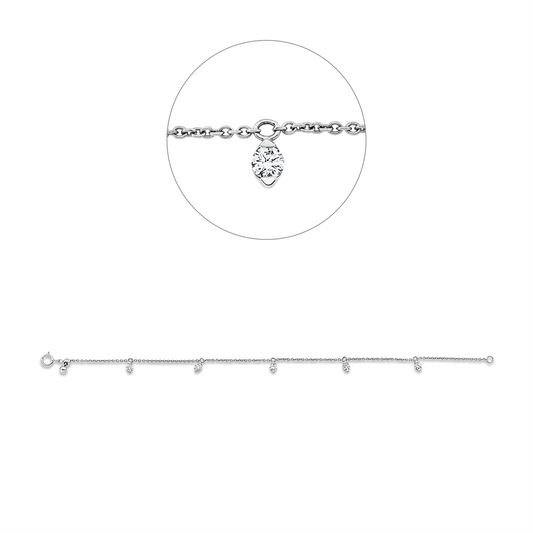 Diamantarmband – 750 Weißgold · 0,37 ct