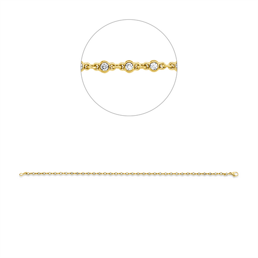 Diamantarmband – 750 Gelbgold · 0,50 ct