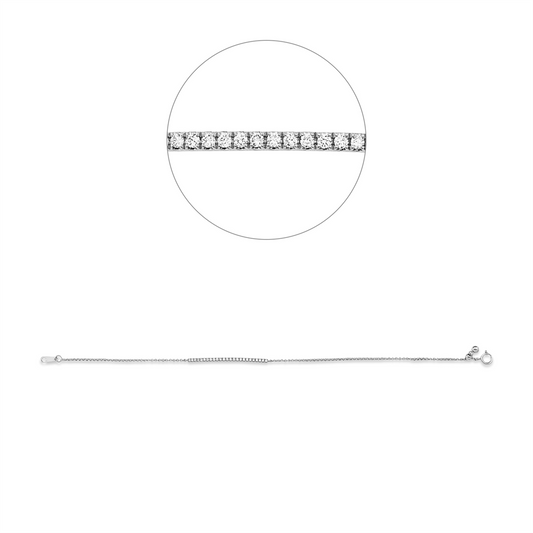 Diamantarmband – 750 Weißgold · 0,15 ct