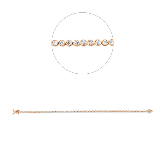Diamantarmband – 750 Rotgold · 1,02 ct