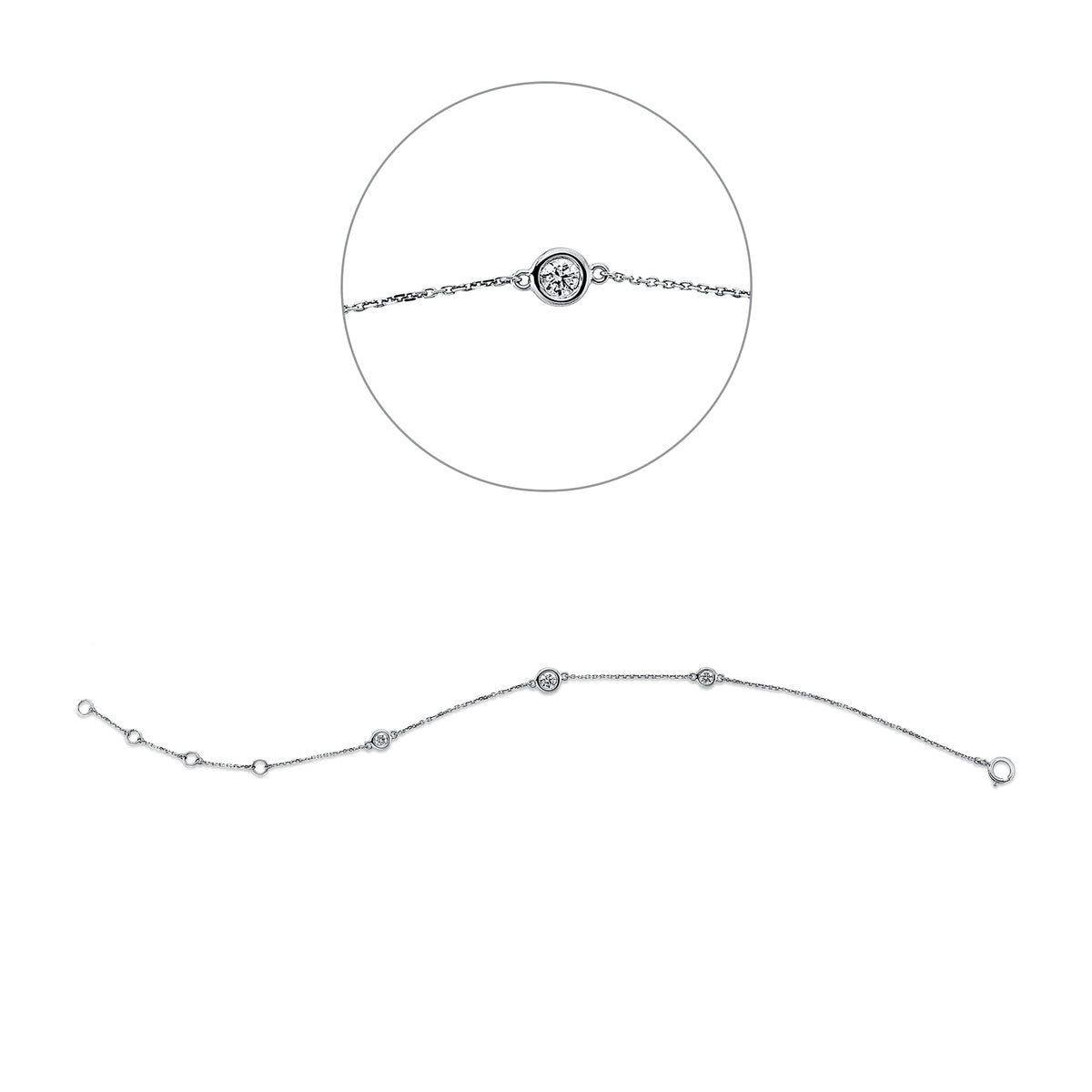 Diamantarmband – 750 Weißgold · 0,21 ct