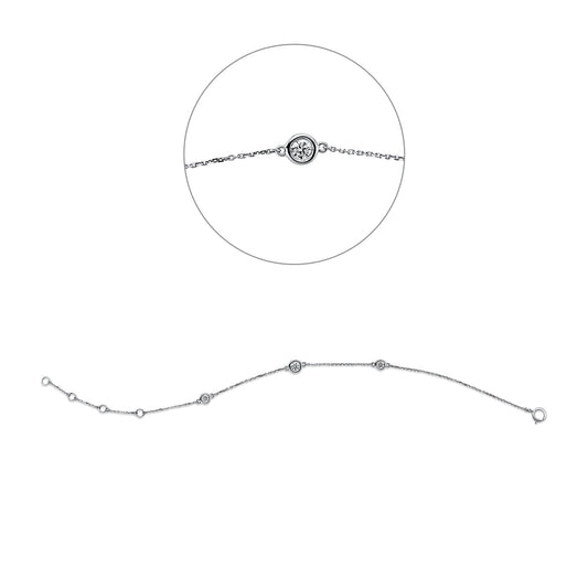 Diamantarmband – 750 Weißgold · 0,21 ct