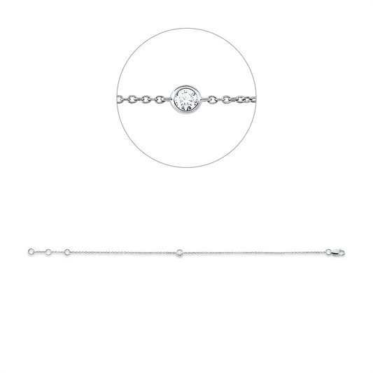 Diamantarmband – 750 Weißgold · 0,09 ct
