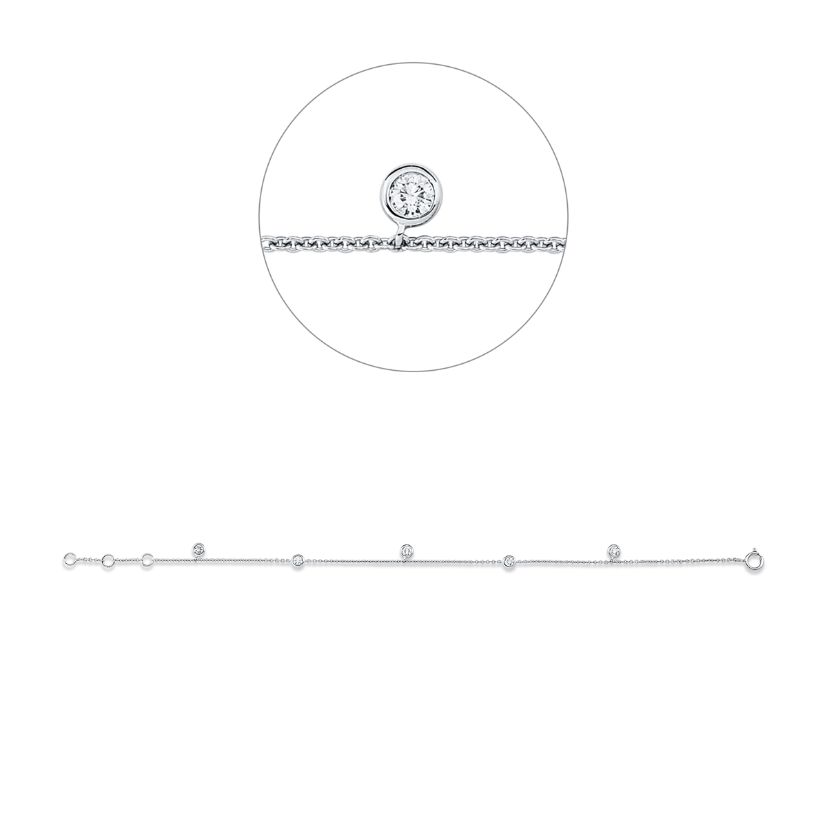 Diamantarmband – 750 Weißgold · 0,27 ct