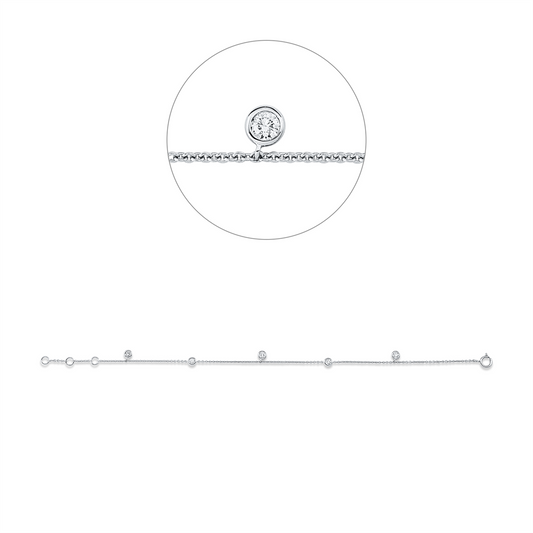 Diamantarmband – 750 Weißgold · 0,27 ct