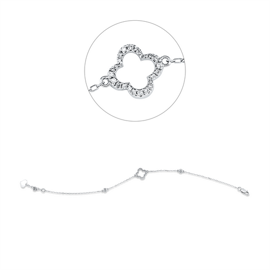 Diamantarmband – 585 Weißgold · 0,12 ct