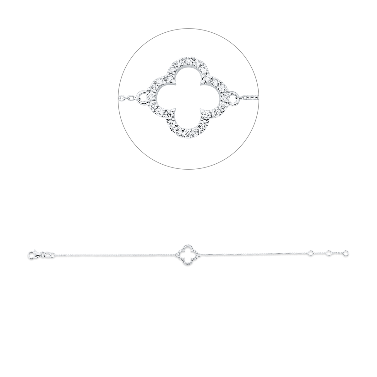 Diamantarmband – 750 Weißgold · 0,18 ct