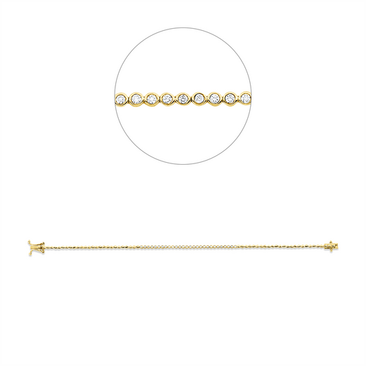 Diamantarmband – 750 Gelbgold · 0,26 ct