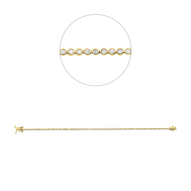 Ruban – Diamantarmband aus Gelbgold