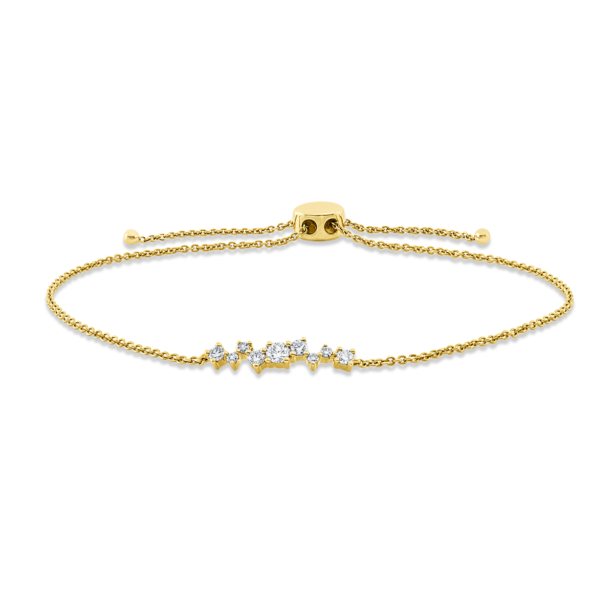 Diamantarmband – 750 Gelbgold · 0,21 ct