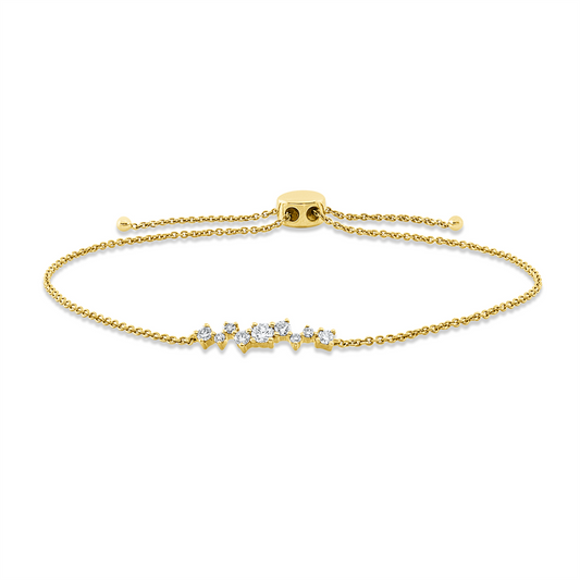 Diamantarmband – 750 Gelbgold · 0,21 ct