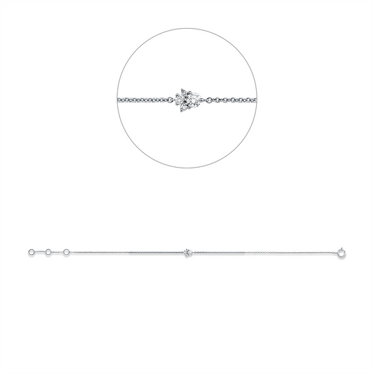 Diamantarmband – 750 Weißgold · 0,12 ct