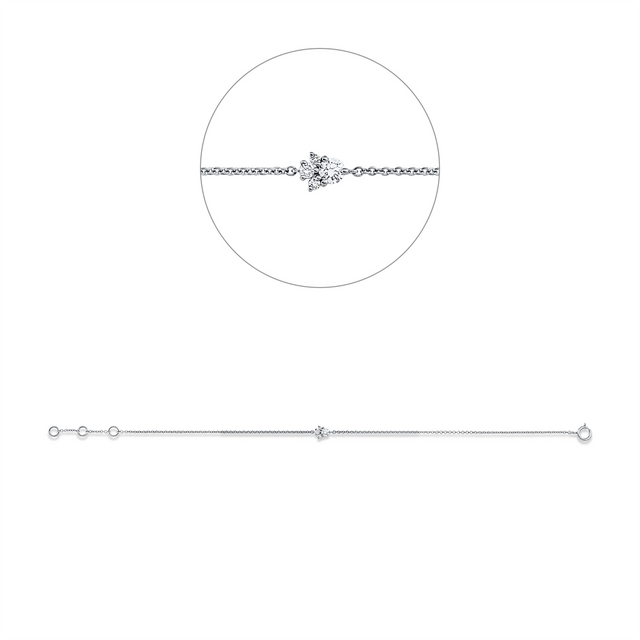 Lueur – Diamantarmband aus Weißgold
