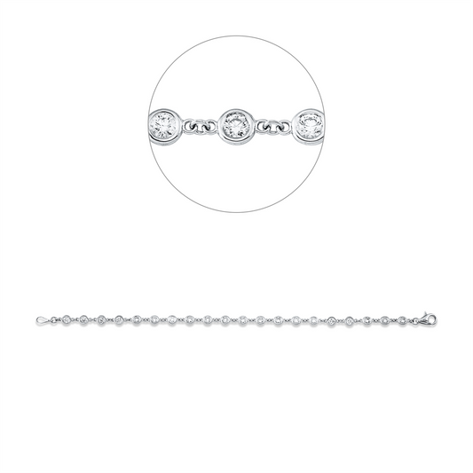 Diamantarmband – 750 Weißgold · 1,40 ct