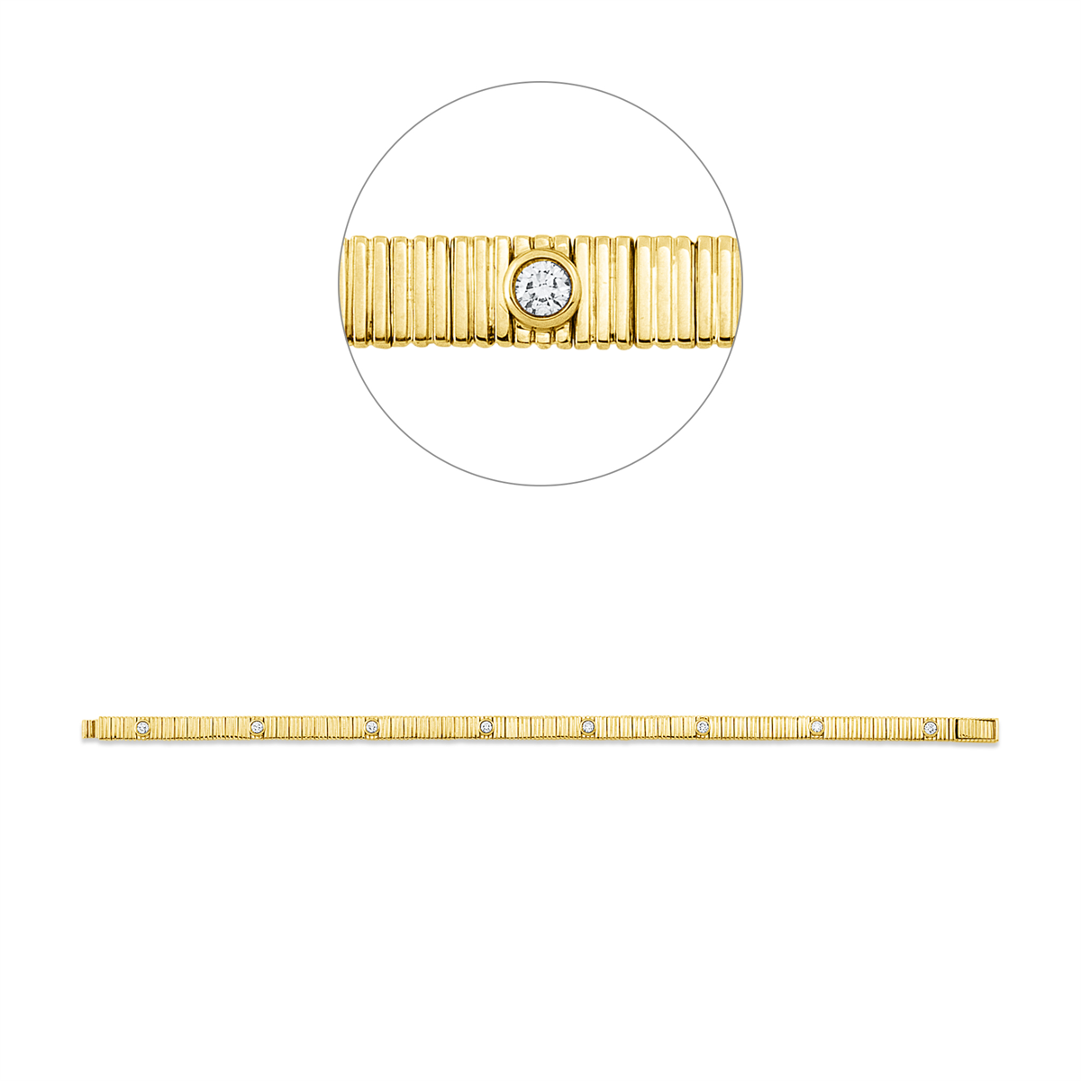 Diamantarmband – 585 Gelbgold · 0,40 ct