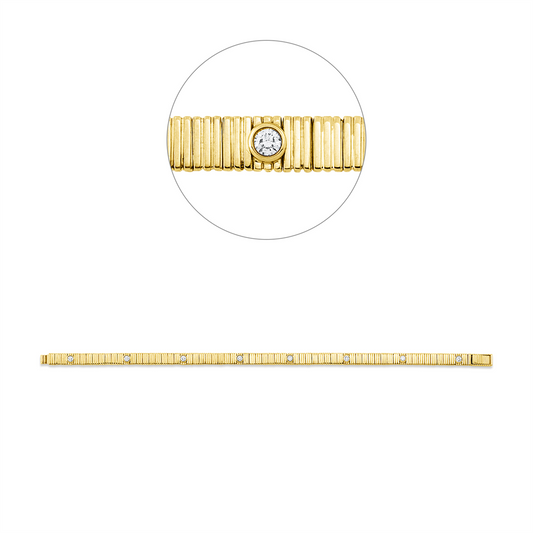 Diamantarmband – 585 Gelbgold · 0,40 ct