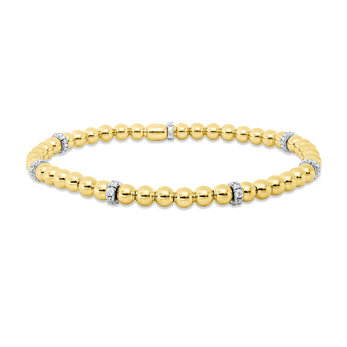 Diamantarmband – 750 Gelb- und Weißgold · 0,76 ct