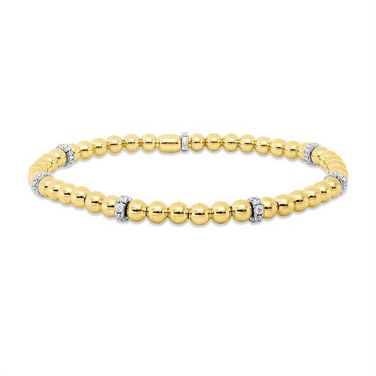 Diamantarmband – 750 Gelb- und Weißgold · 0,76 ct