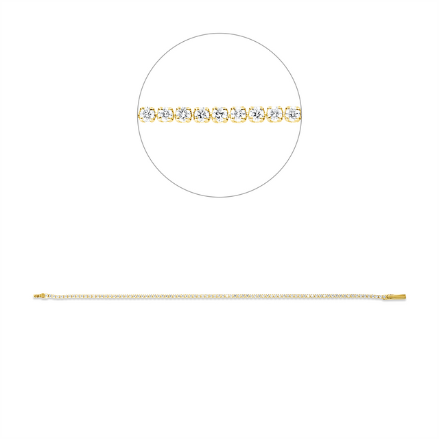 Ligne d’Or – Diamantarmband aus Gelbgold