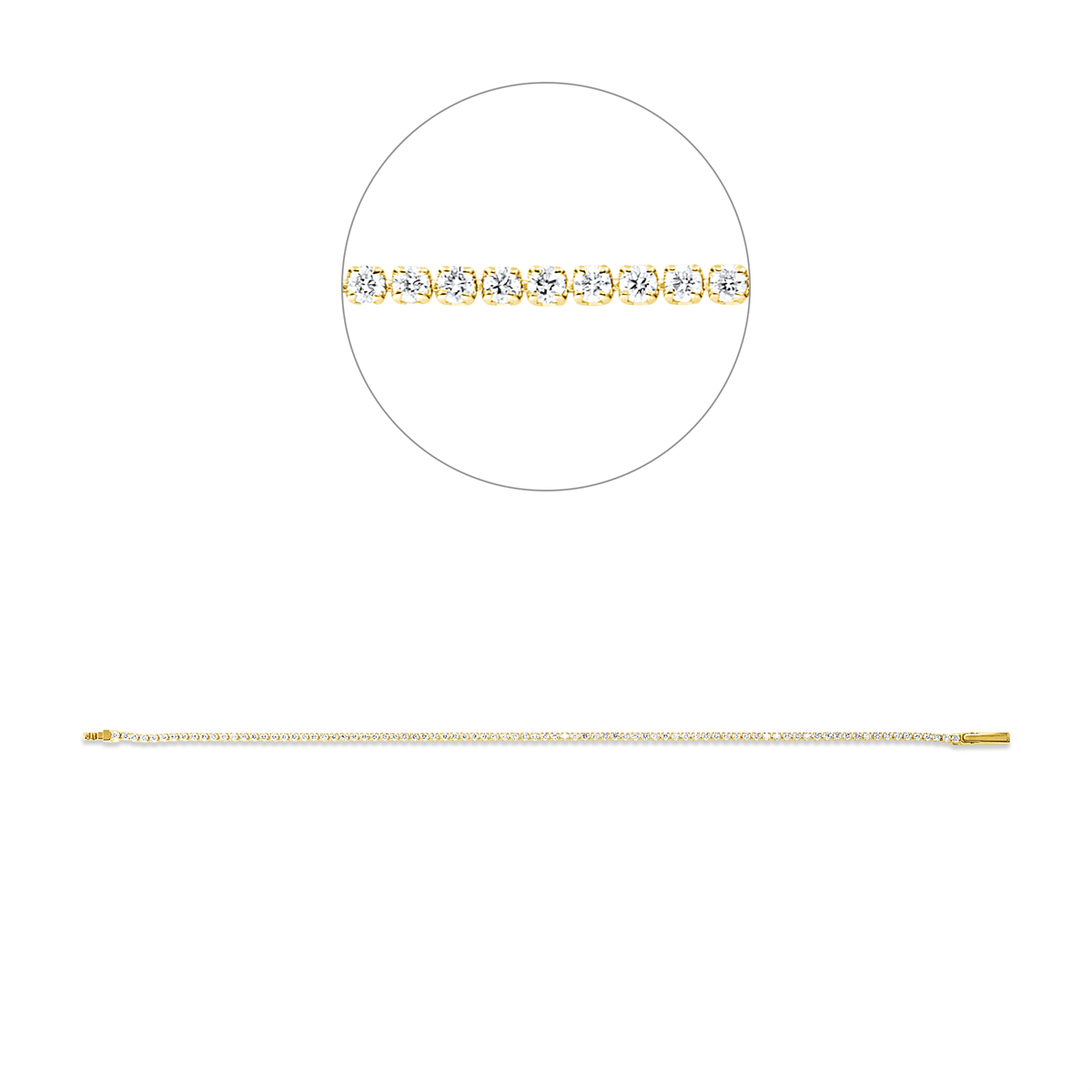Diamantarmband – 750 Gelbgold · 1,43 ct
