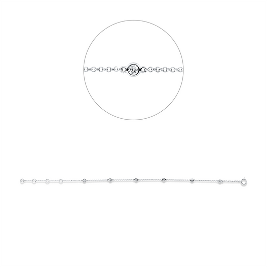 Diamantarmband – 750 Weißgold · 0,13 ct